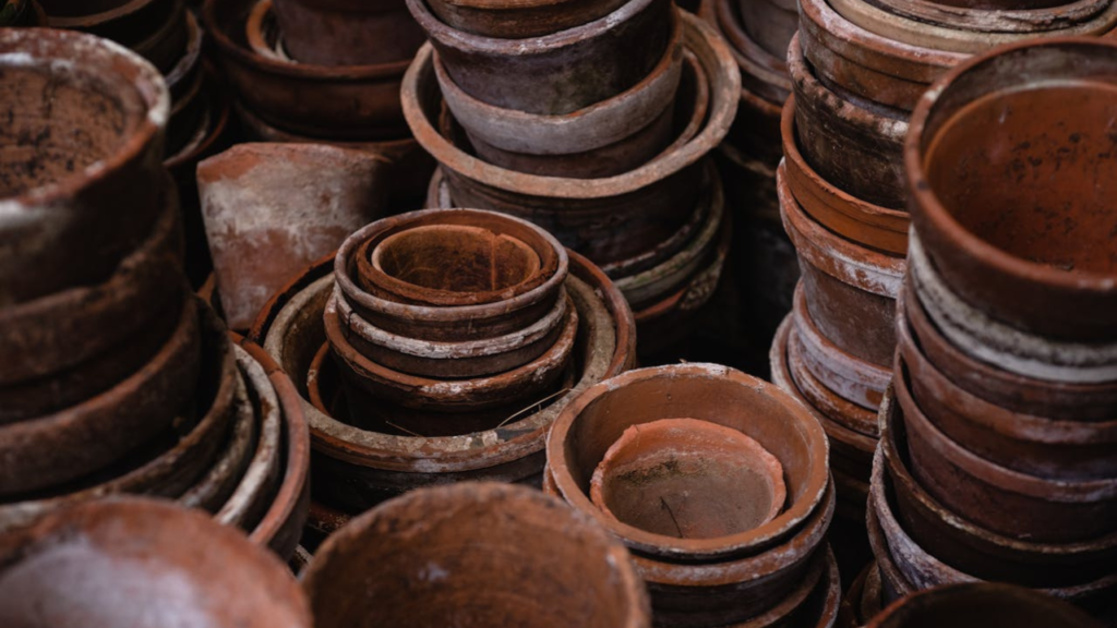 terra cotta pots in various sizes